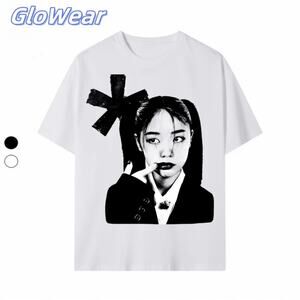 GloWear Vintage Anime Rapper Sketch T-Shirt Size M